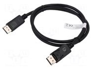 Cable; DisplayPort plug,HDMI plug,USB A plug; 2m; black DIGITUS