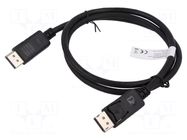 Cable; DisplayPort plug,both sides; DisplayPort 1.4; 1m; black DIGITUS