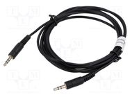 Cable; Jack 3.5mm 3pin plug,both sides; 2.5m; black DIGITUS