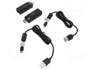 HDMI extender; HDMI socket x2,RJ45 socket x2; black; ABS; 50m DIGITUS