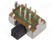 Switch: slide; Pos: 2; DPDT; 0.2A/30VDC; ON-ON; THT; -20÷70°C; EG E-SWITCH