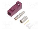 Connector: FAKRA; female; plug; for cable; crimped; -65÷165°C; 50Ω AMPHENOL RF