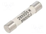 Fuse: fuse; 0.5A; 500VAC; quick blow; ceramic,cylindrical; SHF SCHURTER