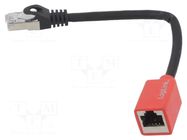 Extender Ethernet; RJ45 socket,RJ45 plug; S/FTP; 6a; Cu; LSZH LOGILINK