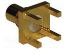 Socket; SMC; male; straight; 75Ω; THT; for cable; PTFE; gold-plated AMPHENOL RF