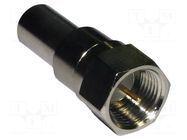 Connector: F; plug; male; crimped; for cable; straight; gold-plated AMPHENOL RF