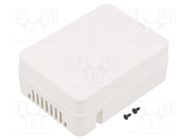 Enclosure: multipurpose; X: 71mm; Y: 96mm; Z: 39mm; ABS; white SUPERTRONIC