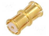 Adapter; SMP male,both sides; Insulation: PTFE; 50Ω; Plating: gold AMPHENOL RF