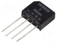 Bridge rectifier: single-phase; Urmax: 200V; If: 1.9A; Ifsm: 50A VISHAY