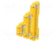Splice terminal: rail; 32A; 690V; screw terminal; yellow; 0.5÷4mm2 POKÓJ