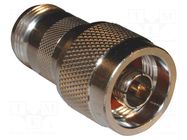 Adapter; N male,N female; Insulation: PTFE; 50Ω; brass; 11GHz AMPHENOL RF