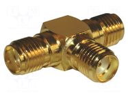 Adapter; SMA female,both sides; Insulation: PTFE; 50Ω; brass AMPHENOL RF