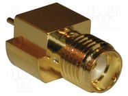 Plug; SMA; female; straight; 50Ω; SMT; for cable; PTFE; gold-plated AMPHENOL RF