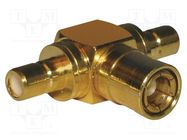 Adapter; SMA male,SMA female; Insulation: PTFE; 50Ω; Mat: brass AMPHENOL RF