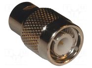 Adapter; FME male,TNC male; Insulation: POM; 50Ω; brass; 1GHz AMPHENOL RF