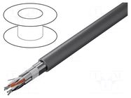 Wire; EcoCable Mini; 3x2x24AWG; MPPE; dark grey; 300V; 305m; 1000ft ALPHA WIRE