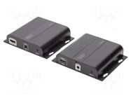 HDMI extender; DC socket x2,HDMI socket x2,RJ45 socket x2 DIGITUS