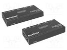 HDMI extender; HDBaseT™,HDCP 2.2,HDMI 1.4; black; Cat: 6,7,Cat 8 DIGITUS