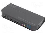 Device: KVM switch; black; HDCP 2.2,HDMI 2.0,USB 2.0,USB 3.0 DIGITUS