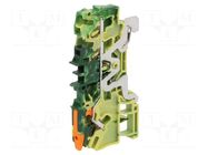 Splice terminal: rail; 2102; 24A; 800V; push-in; yellow-green WAGO