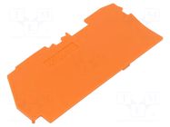 End plate; orange; 2104 WAGO