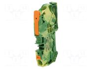 Splice terminal: rail; 2110; 57A; 600V; push-in; yellow-green WAGO