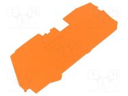 End plate; orange; 2116 WAGO