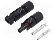 Connector: solar; plug; male + female; 30A; 1kV; IP67; for cable CONNFLY