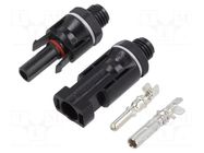 Connector: solar; socket,plug; male + female; 30A; 1kV; IP67 CONNFLY