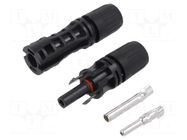 Connector: solar; socket,plug; male + female; 30A; 1.5kV; IP67 CONNFLY