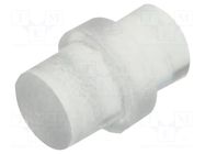 Fiber for LED; Ø3mm; L: 3mm; round; Front: flat; straight; PLP1 BIVAR