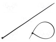 Cable tie; L: 330mm; W: 3.6mm; black; polyamide; 176.5N; Ømax: 93mm KSS WIRING