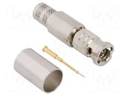 Connector: Micro BNC; plug; male; straight; 75Ω; HD-BNC; crimped AMPHENOL RF