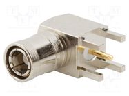 Connector: SMB; socket; female; angled 90°; 50Ω; THT; for cable AMPHENOL RF