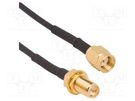 Cable; SMA RP,both sides; 0.5m; female; male; straight; straight AMPHENOL RF