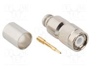 Connector: TNC; plug; male; straight; 50Ω; crimped; for cable; PTFE AMPHENOL RF