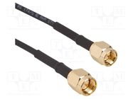 Cable; SMA male,both sides; straight; 0.25m; 50Ω AMPHENOL RF