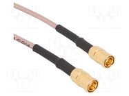 Cable; SMB female,both sides; 0.25m; 50Ω; straight AMPHENOL RF