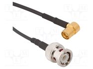 Cable; 50Ω; BNC male,SMB female; angled,straight; 0.457m AMPHENOL RF