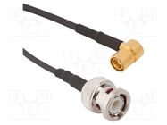 Cable; BNC male,SMB female; angled,straight; 0.457m; 50Ω AMPHENOL RF