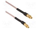 RG178; Cable: coaxial; 0.914m; MMCX,both sides; male; male AMPHENOL RF