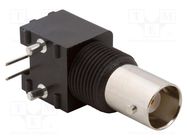 Socket; BNC; female; angled 90°; 50Ω; THT; polypropylene; -40÷85°C AMPHENOL RF