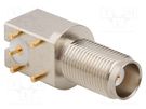 Plug; TNC; female; angled 90°; 50Ω; THT; for cable; PTFE; -40÷85°C AMPHENOL RF
