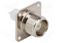 Connector: coaxial; socket; female; straight; 50Ω; soldering; 4GHz AMPHENOL RF