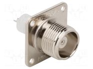 Connector: coaxial; socket; female; HN; soldering; straight; brass AMPHENOL RF
