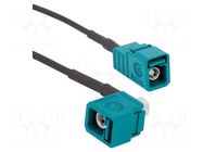 Cable; Fakra female,both sides; angled,straight; 1m AMPHENOL RF