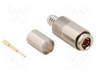 Plug; coaxial; male; straight; 50Ω; crimped; for cable; -40÷155°C AMPHENOL RF