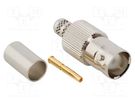 Plug; BNC; female; straight; 75Ω; crimped; for cable; PTFE; -40÷85°C AMPHENOL RF
