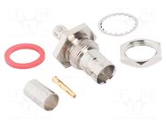 Connector: BNC; socket; female; straight; 75Ω; crimped; PTFE; brass AMPHENOL RF
