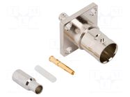 Connector: BNC; socket; female; straight; 75Ω; crimped; POM; brass AMPHENOL RF